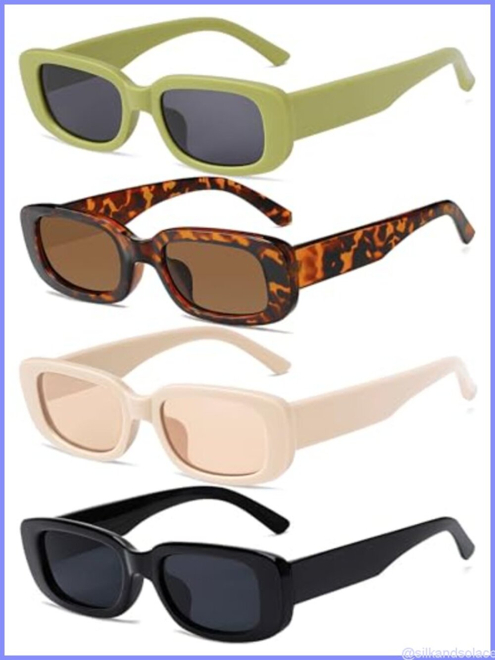 Retro Small Square Rectangle Sunglasses UV400 Polarized Y2K Aesthetic
